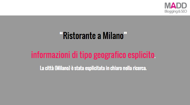 ricerche esplicite di tipo geografico locale